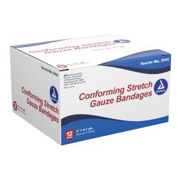 Conforming Bandage Dynarex® 4 Inch X 4-1/10 Yard 1-Ply Sterile 1 per Pouch