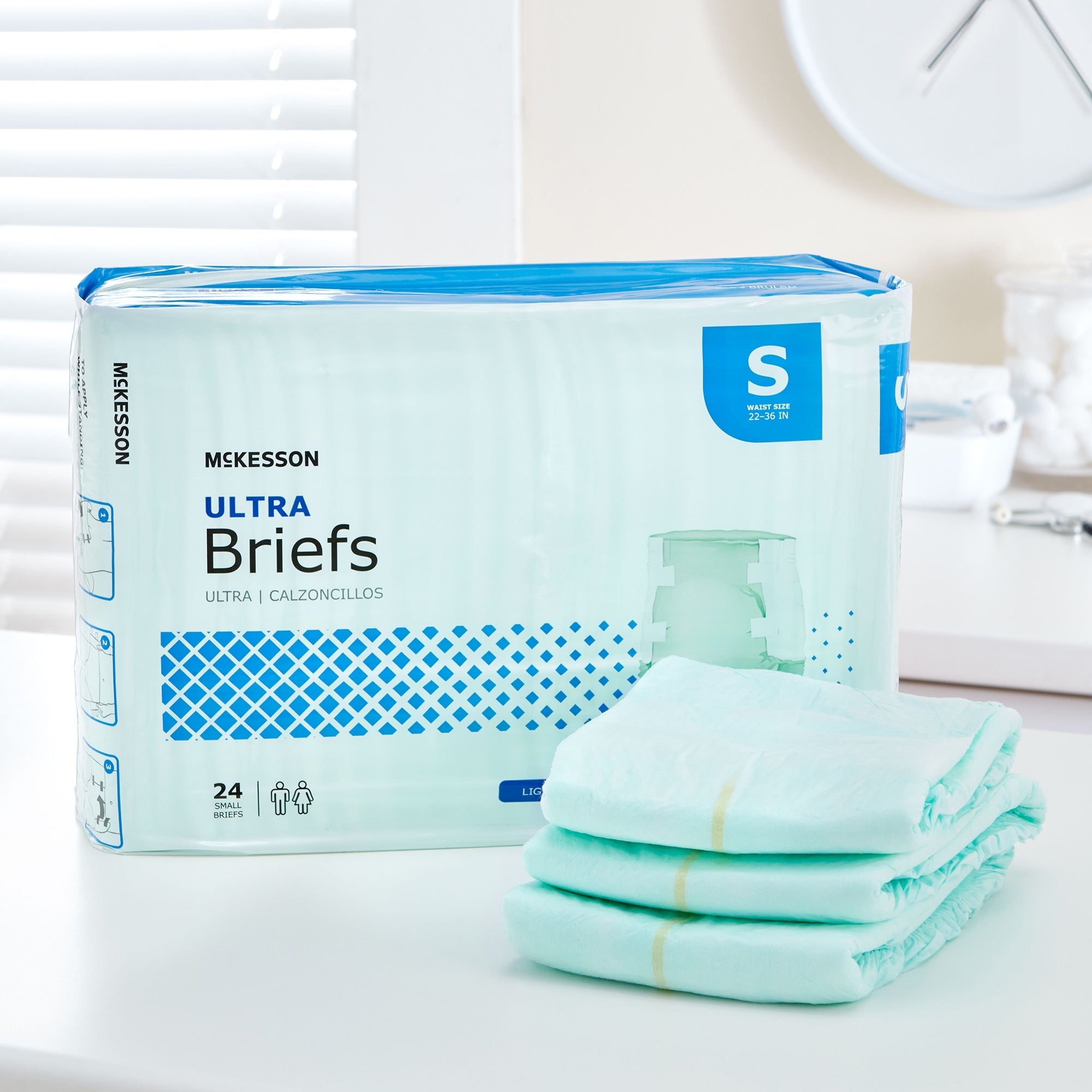 Unisex Adult Incontinence Brief McKesson Ultra Small Disposable Heavy Absorbency, Packaging Type- Case