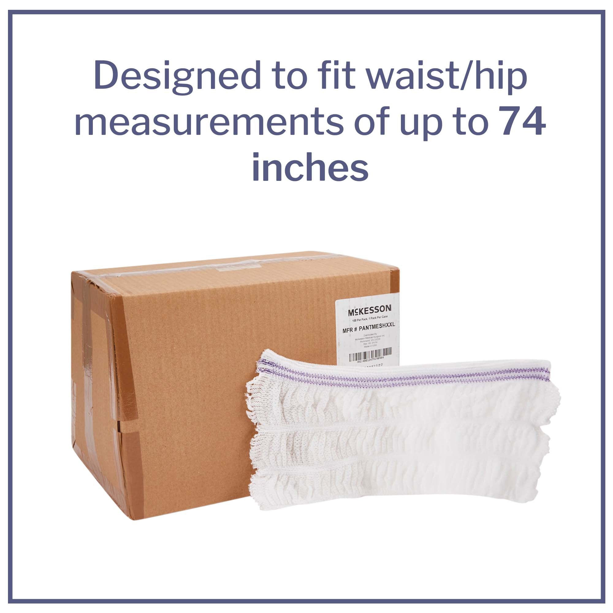 McKesson Knit Pant Unisex Knit Weave 2X-Large Pull On Disposable, Packaging Type- Case
