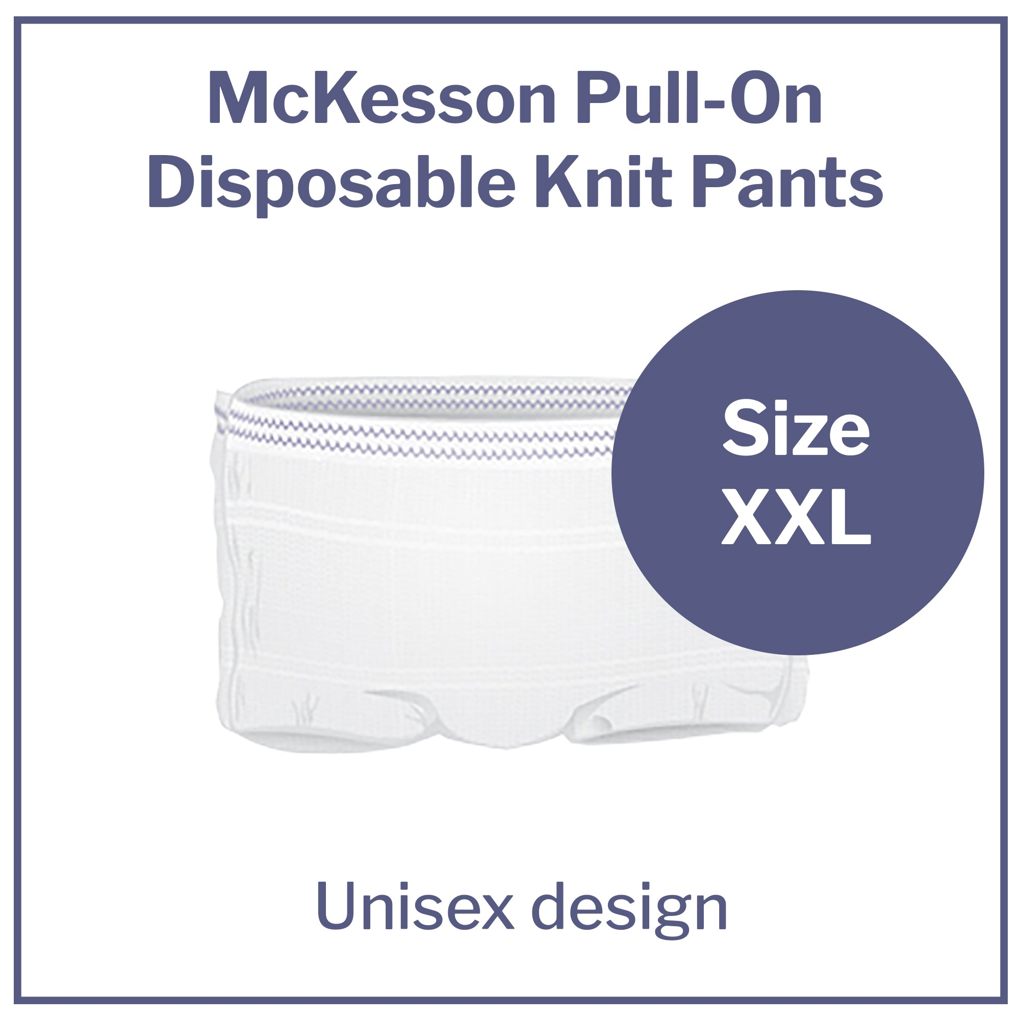 McKesson Knit Pant Unisex Knit Weave 2X-Large Pull On Disposable, Packaging Type- Case