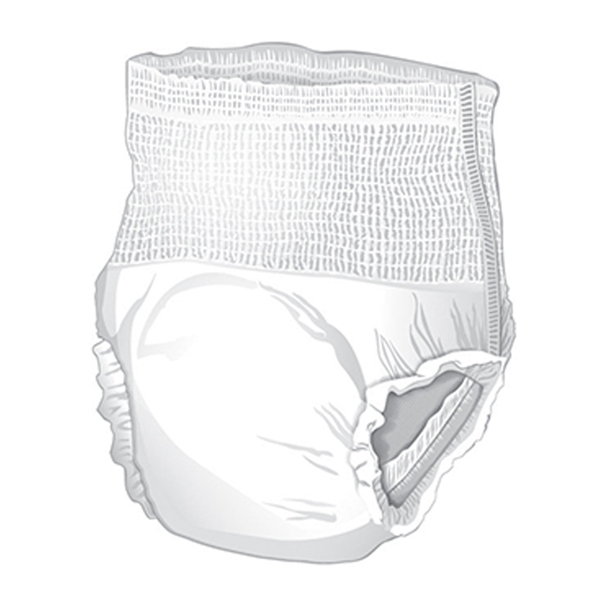 Unisex Adult Absorbent Underwear McKesson Classic Pull On with Tear Away Seams Medium Disposable Light Absorbency | 4BG/Case