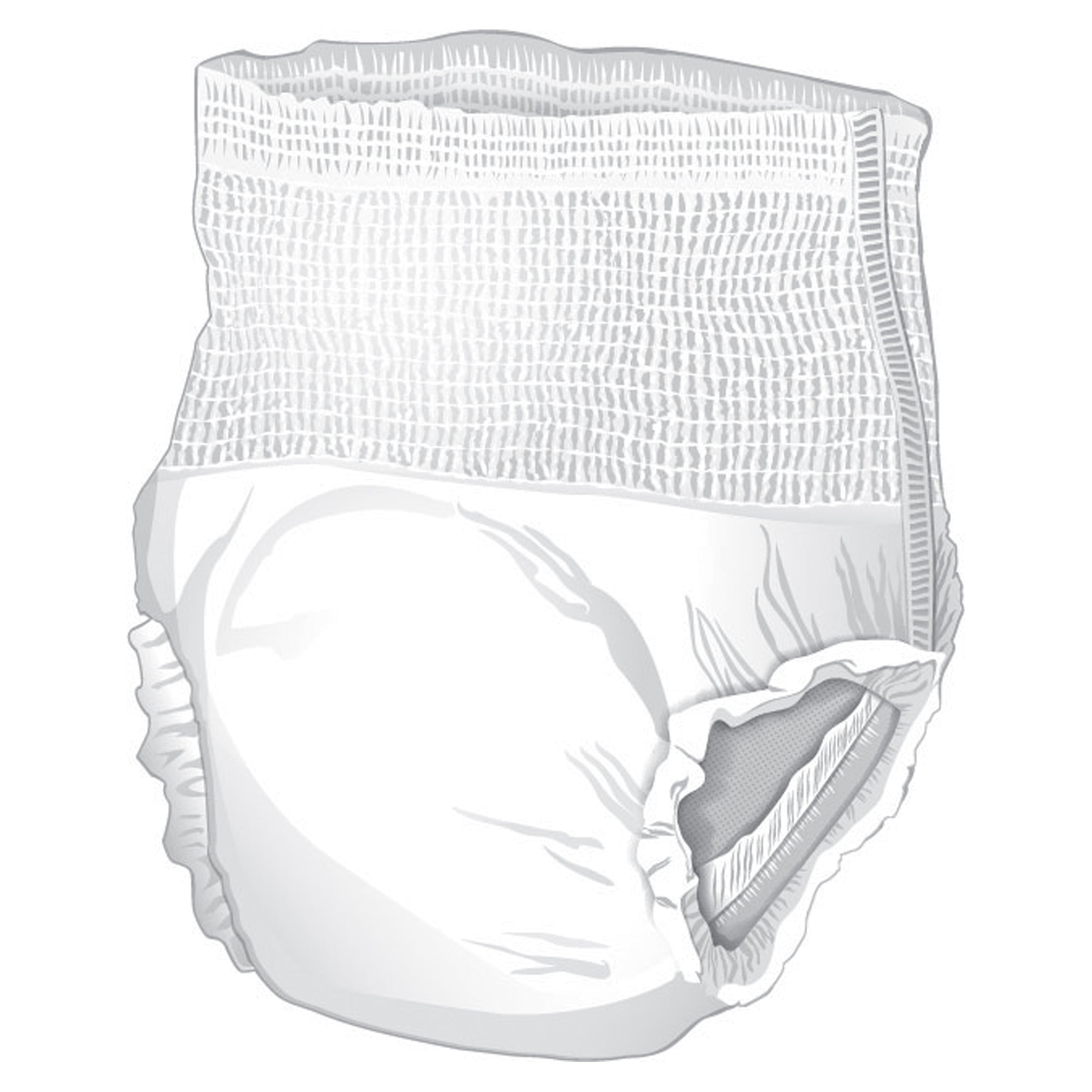 Unisex Adult Absorbent Underwear McKesson Classic Pull On with Tear Away Seams X-Large Disposable Light Absorbency | 4BG/Case