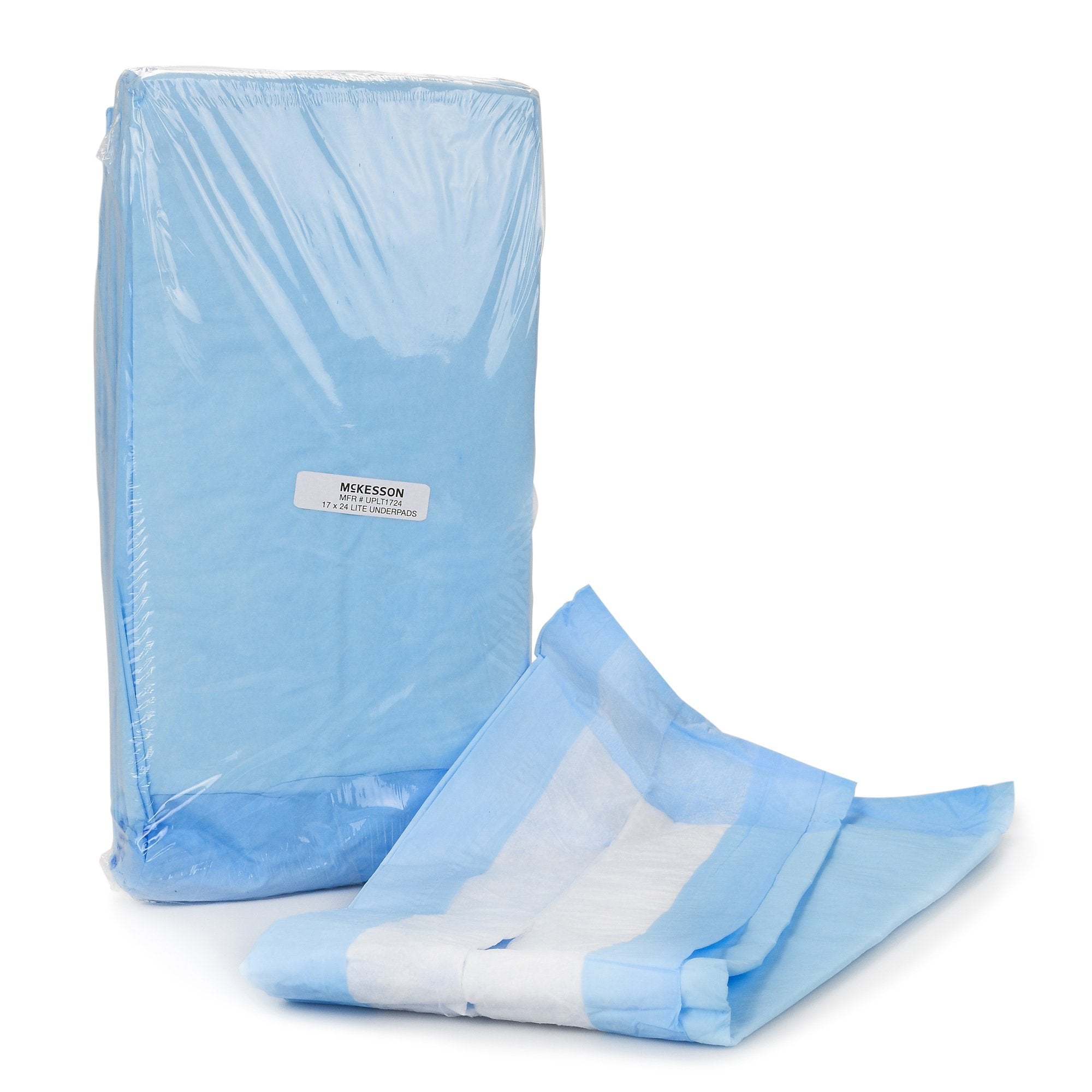 Disposable Underpad McKesson Classic 17 X 24 Inch Fluff / Polymer Light Absorbency, Packaging Type- Case