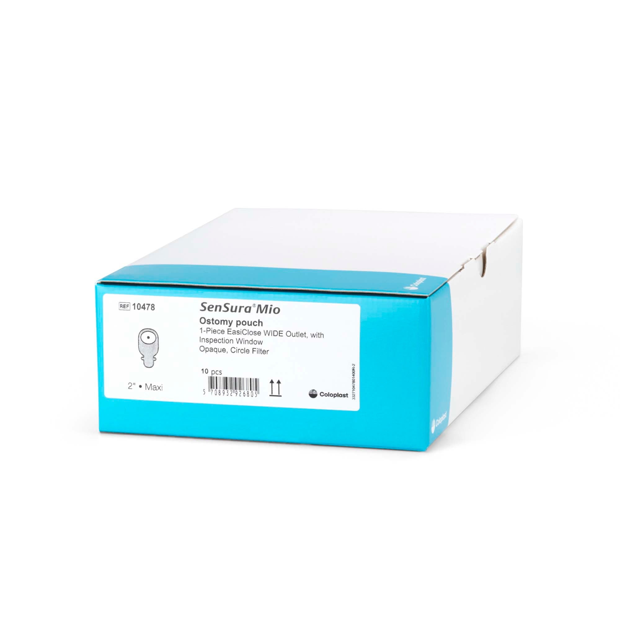 Ostomy Pouch SenSura Mio One-Piece System 11 Inch Length, Maxi Flat, Pre-Cut 2 Inch Stoma Drainable,Packaging Type- Box