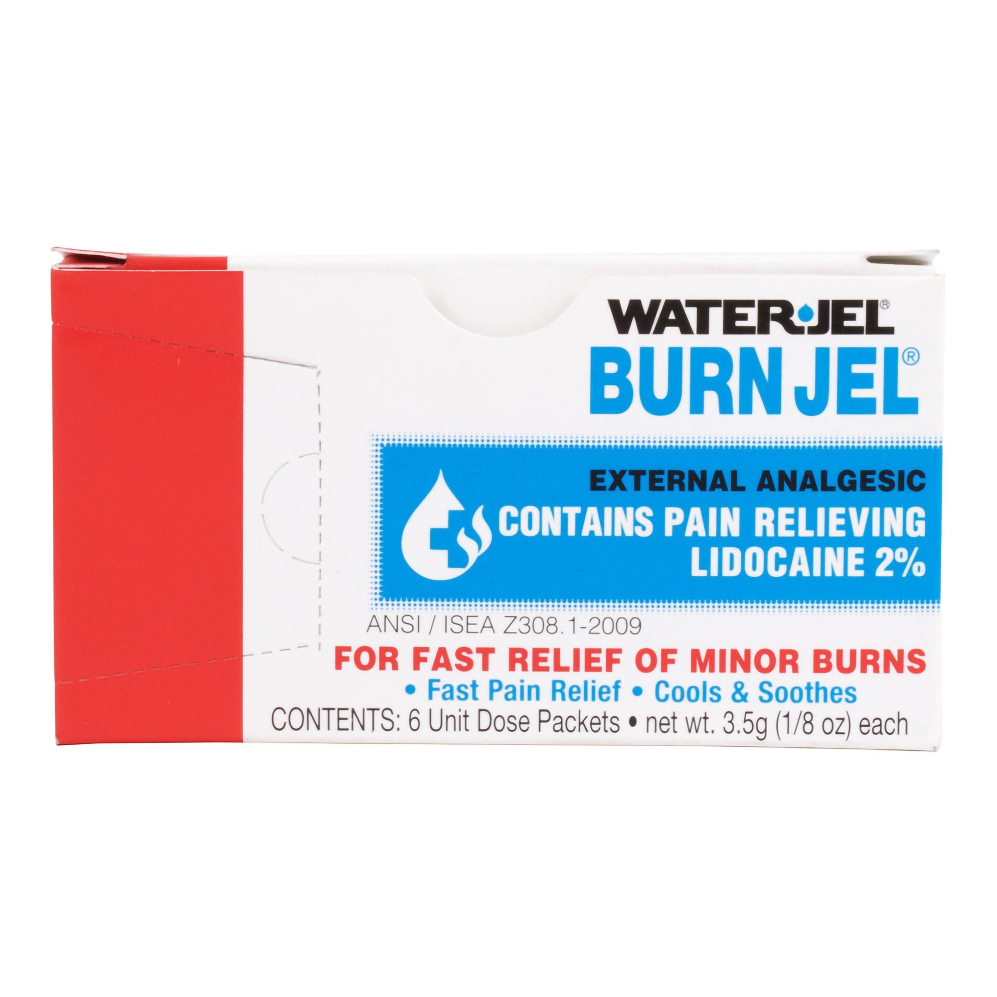 Burn Relief Lidocaine Water Jel Burn Jel Topical Gel 3.5 Gram Individual Packet