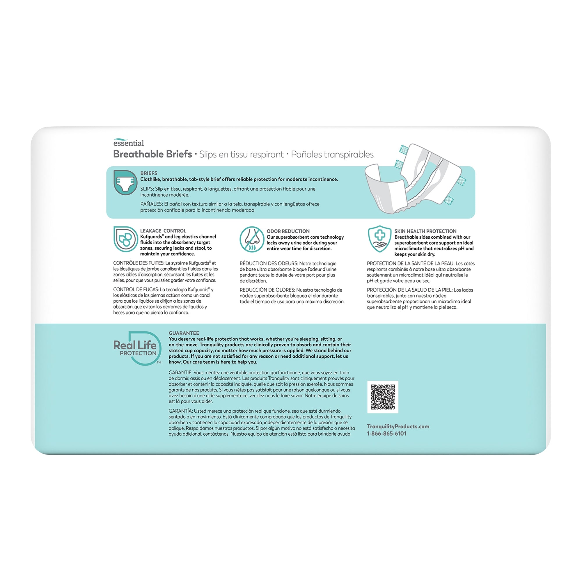 Unisex Adult Incontinence Brief Tranquility Essential Medium Disposable Moderate Absorbency, Packaging Type- Case