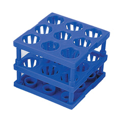 Tube Cube Rack McKesson 9 Place 8 to 16 mm Tube Size Blue 3 X 3 X 3 Inch, Packaging Type- Each