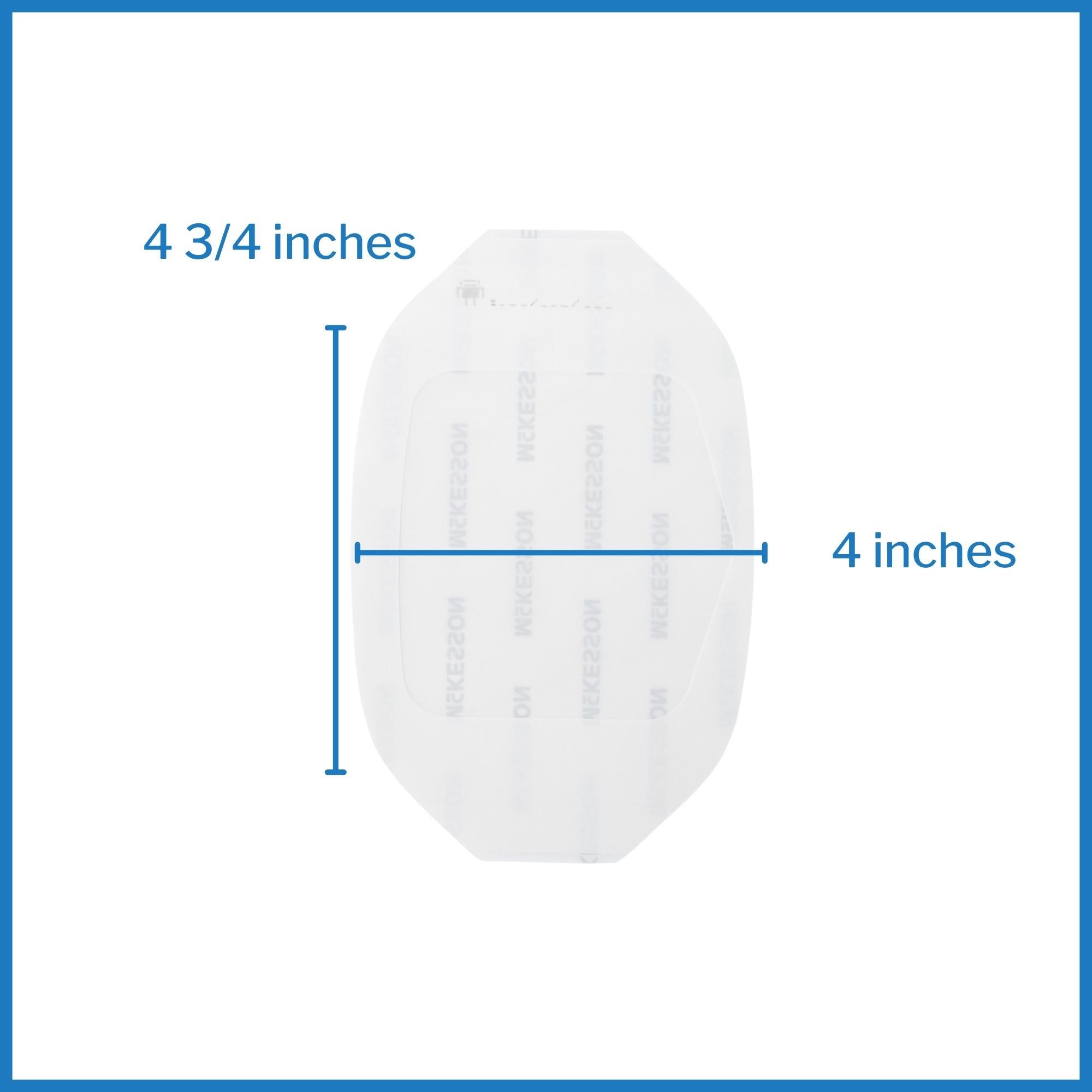 Transparent Film Dressing McKesson 4 X 4-3/4 Inch Frame Style Delivery Octagon Sterile