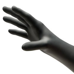 Exam Glove NitriDerm® Ultra Black X-Small NonSterile Nitrile Standard Cuff Length Textured Fingertips Black Chemo Tested / Fentanyl Tested