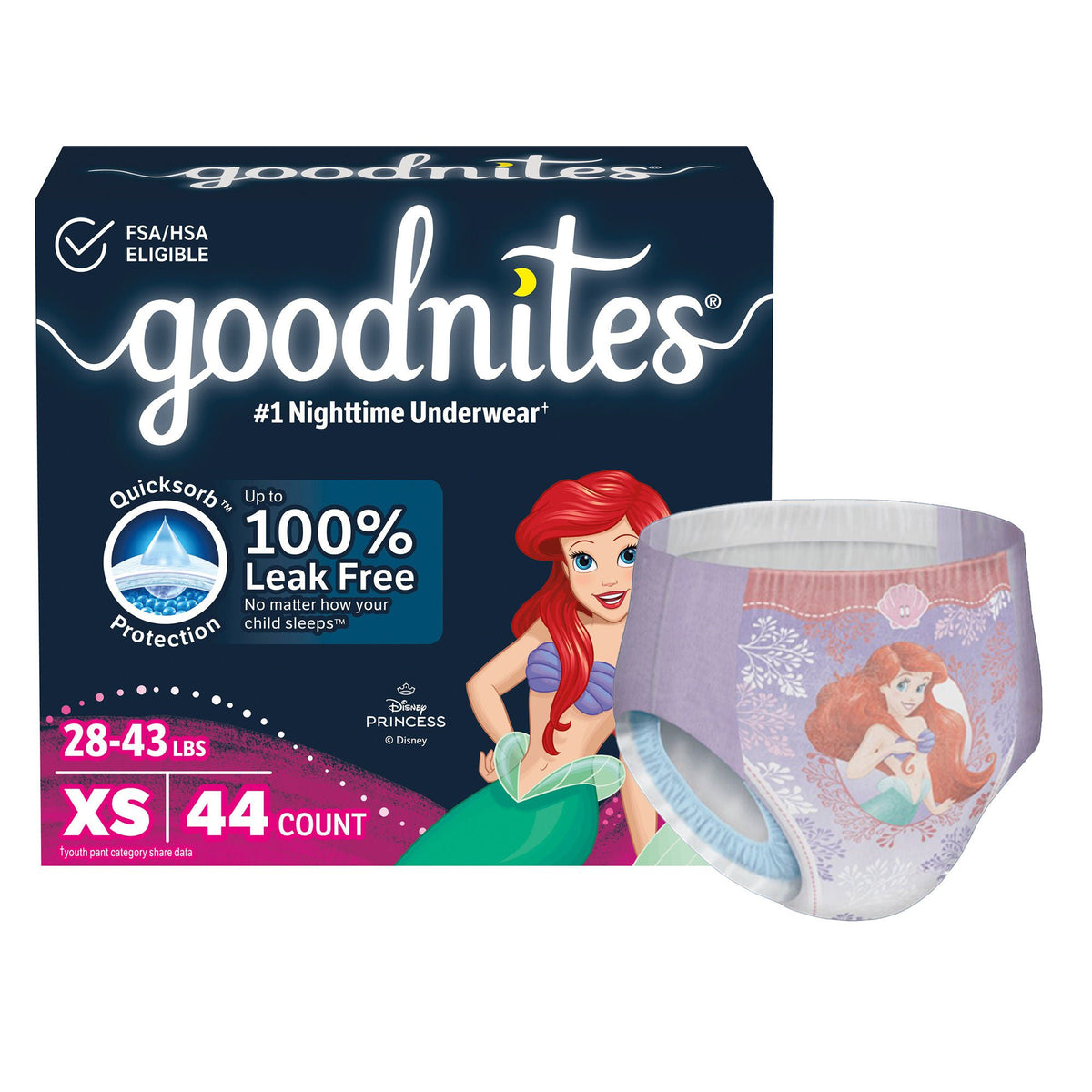 Female Youth Absorbent Underwear GoodNites Pull On with Tear Away Seams Large Disposable Heavy Absorbency | 4PK/Case X-Small · Case of 44