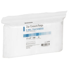 Reclosable Bag McKesson 3 X 5 Inch Polyethylene Clear Zipper Closure, Packaging Type- Case