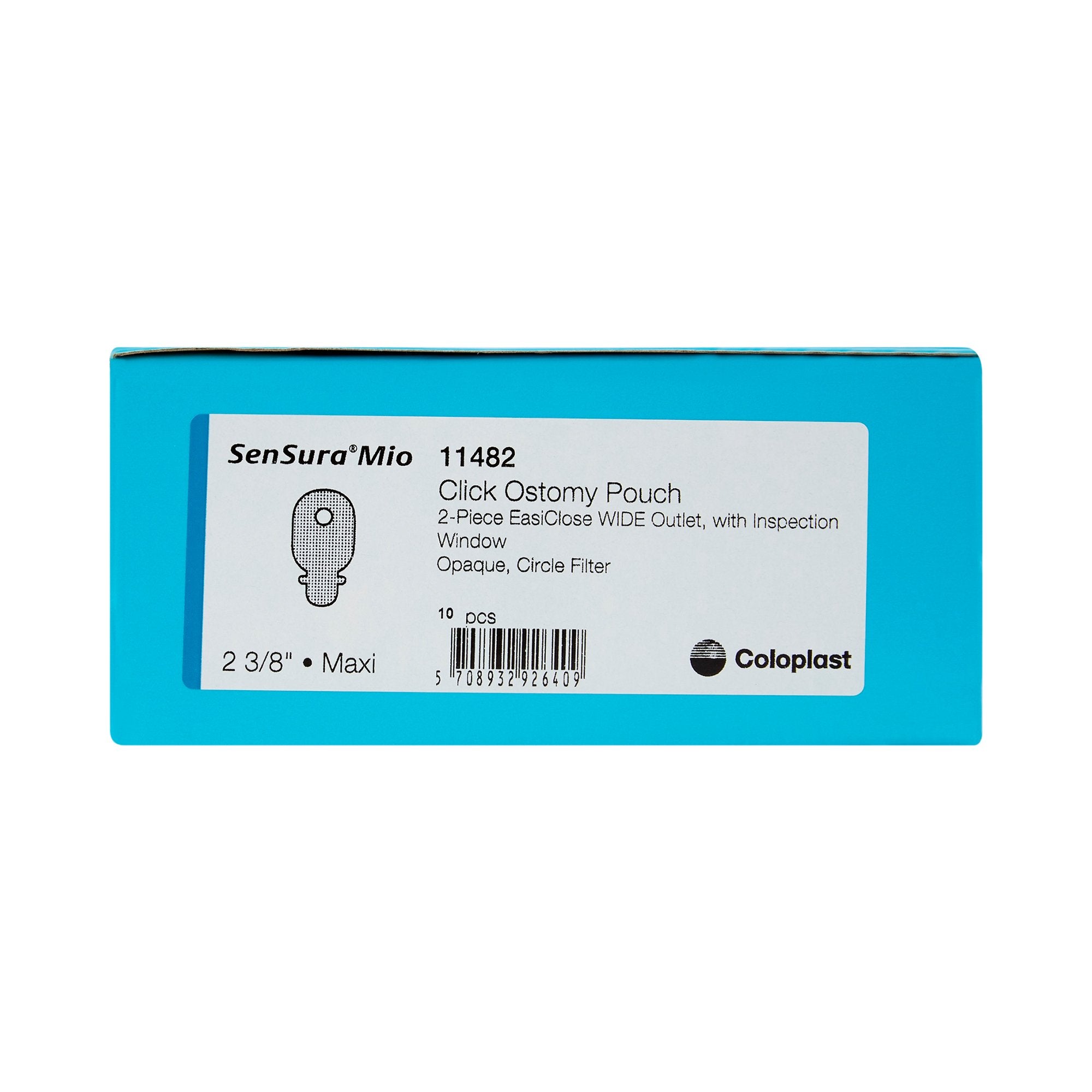 Ostomy Pouch SenSura Mio Two-Piece System Maxi Length Flat 60 mm Stoma Drainable,Packaging Type- Box