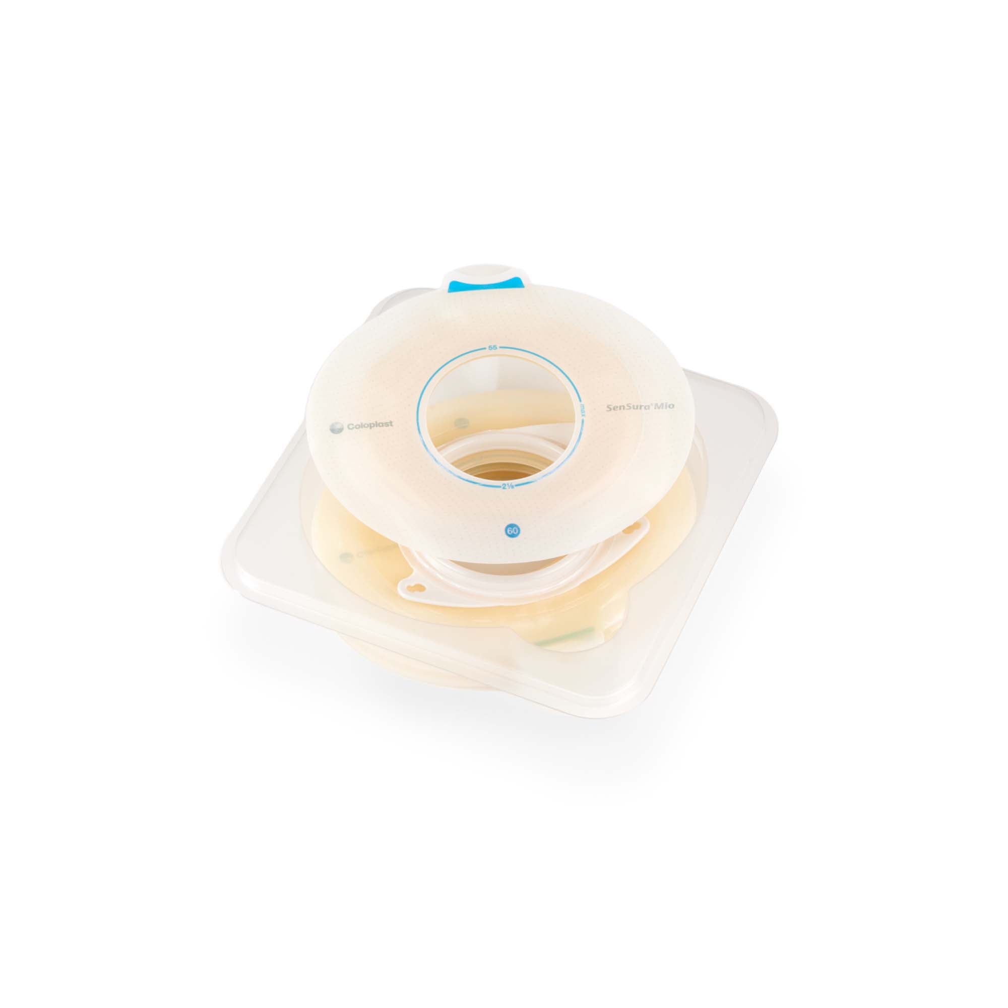 Ostomy Barrier SenSura Mio Click Precut, Extended Wear Elastic Adhesive 50 mm Flange Red Code System 1-1/2 Inch Opening | BOX