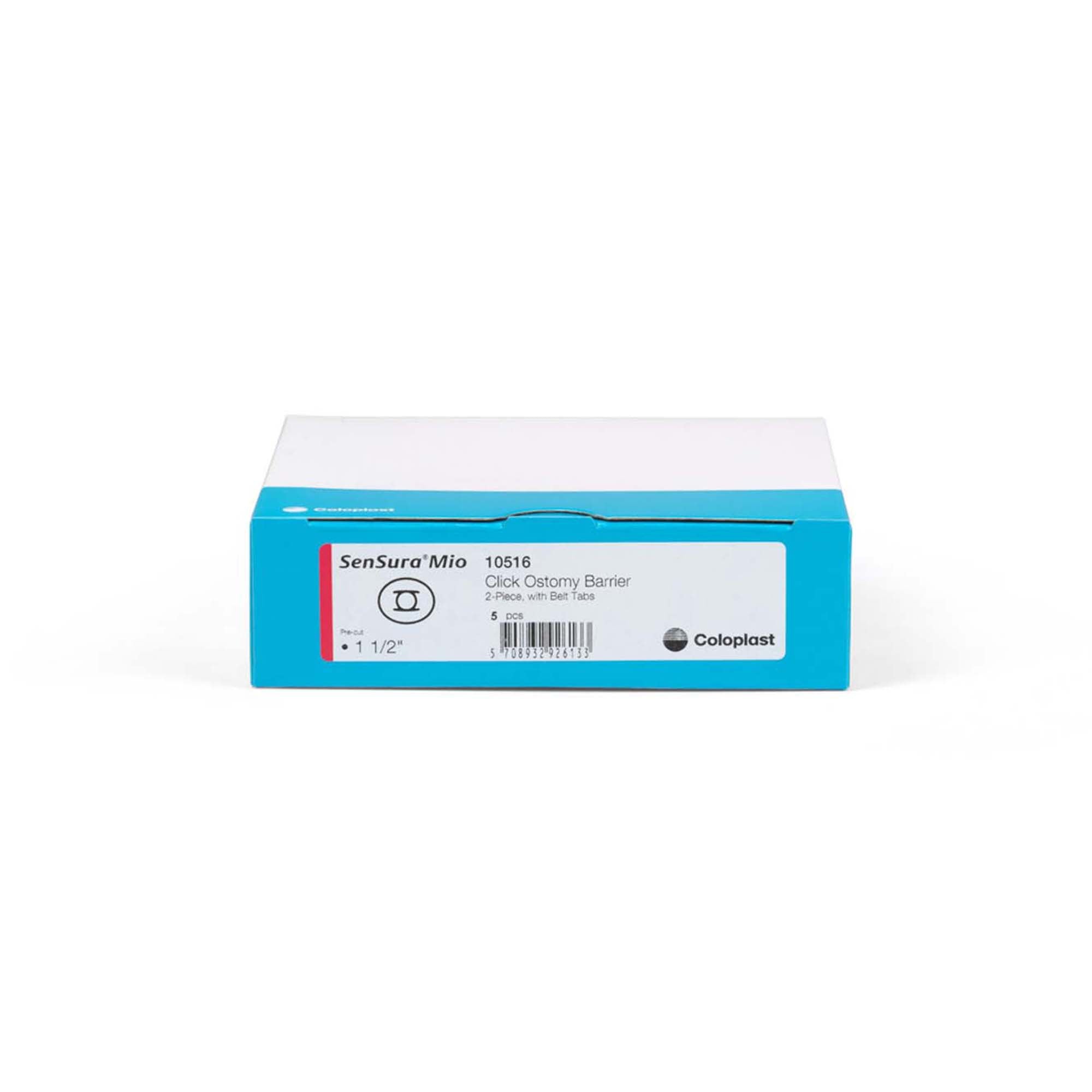 Ostomy Barrier SenSura Mio Click Precut, Extended Wear Elastic Adhesive 50 mm Flange Red Code System 1-1/2 Inch Opening | BOX