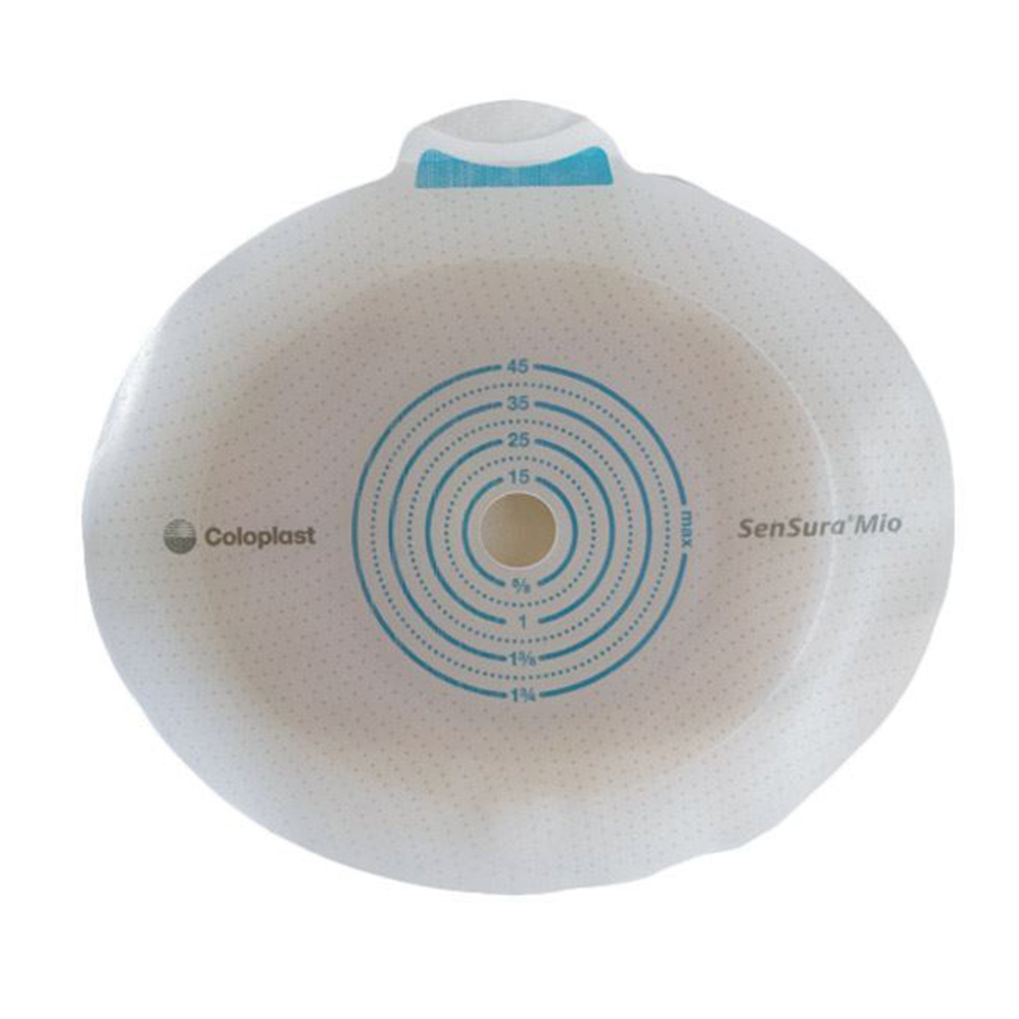 Ostomy Barrier SenSura Mio Click Precut, Extended Wear Elastic Adhesive 60 mm Flange Blue Code System 1-9/16 Inch Opening,Packaging Type- Box