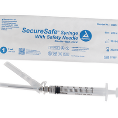 Dynarex SecureSafe Syringe with Safety Needle,Pack Type 8 Box per Case