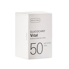 Blood Glucose Test Strips Glucocard Vital 50 Strips per Pack, Packaging Type- Case