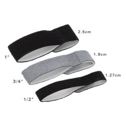 Finger Wrap Splint 3pp Buddy Loops Adult One Size Fits Most Hook and Loop Strap Closure Left or Right Hand Black