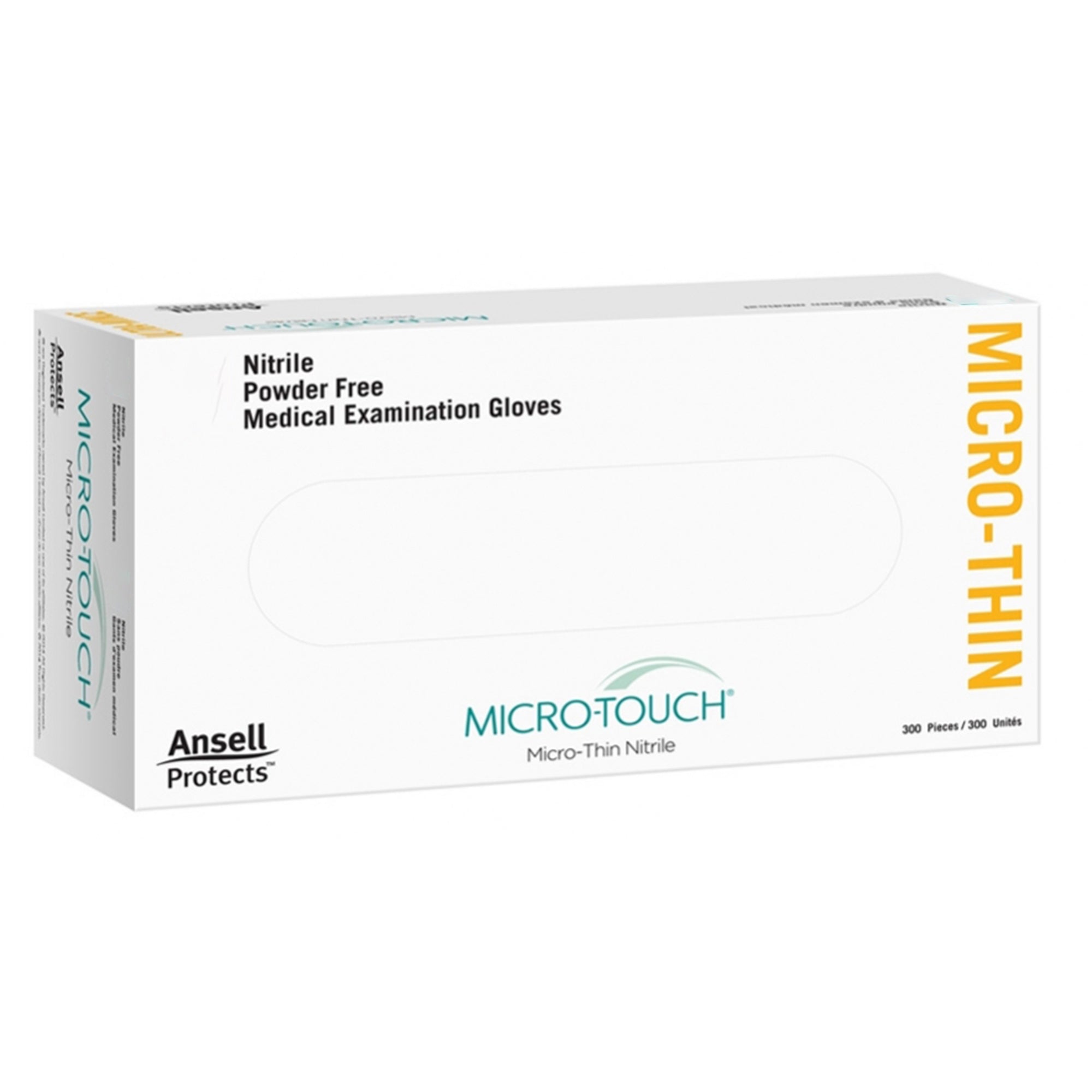 Exam Glove Micro-Touch Micro-Thin Medium NonSterile Nitrile Standard Cuff Length Textured Fingertips Blue Not Rated | 300/Box