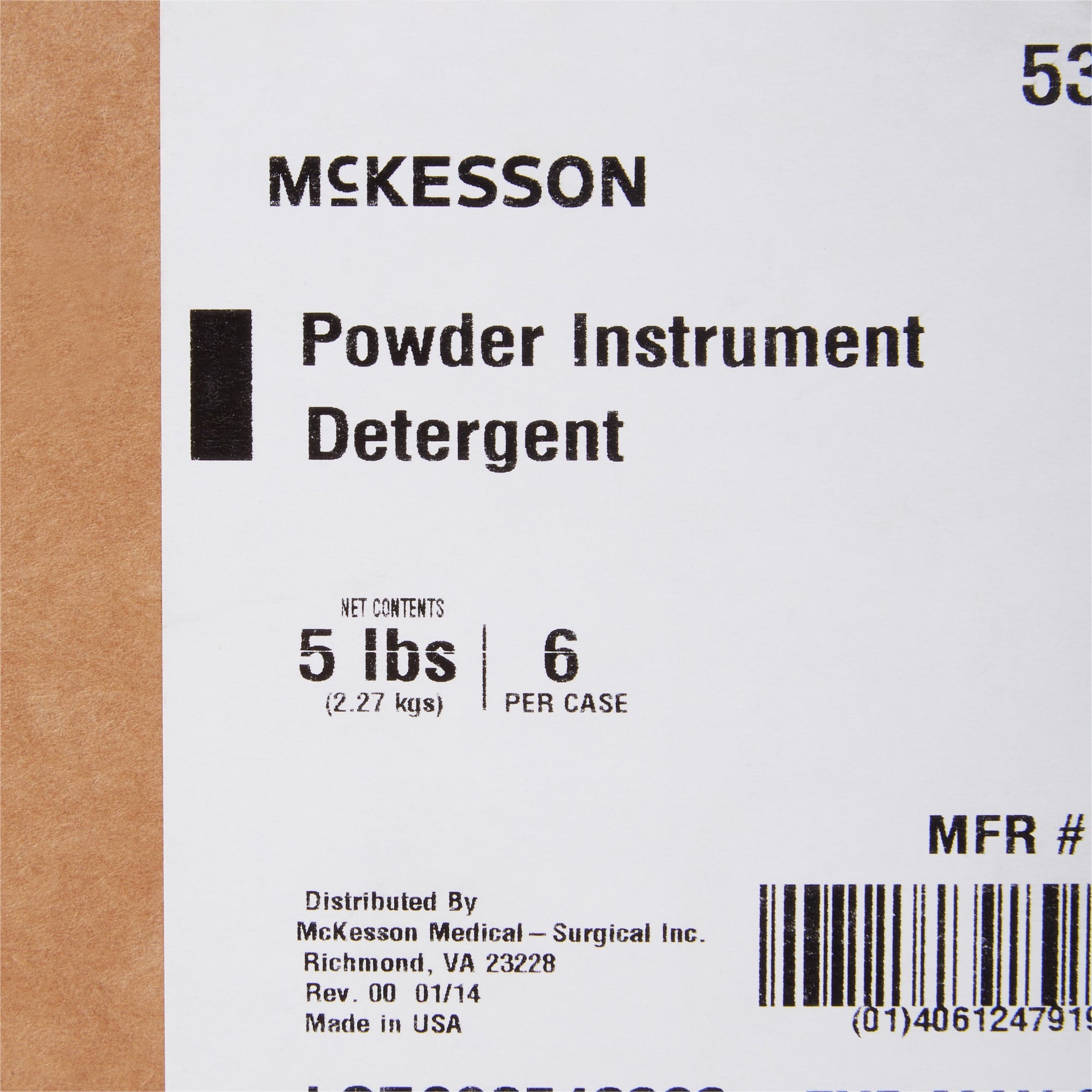 Instrument Detergent McKesson Powder Concentrate 5 lbs. Pail Citrus Scent