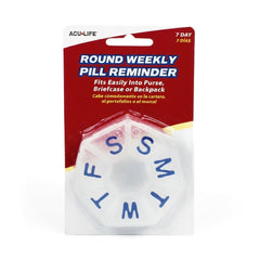 Round Weekly Pill Box Clear