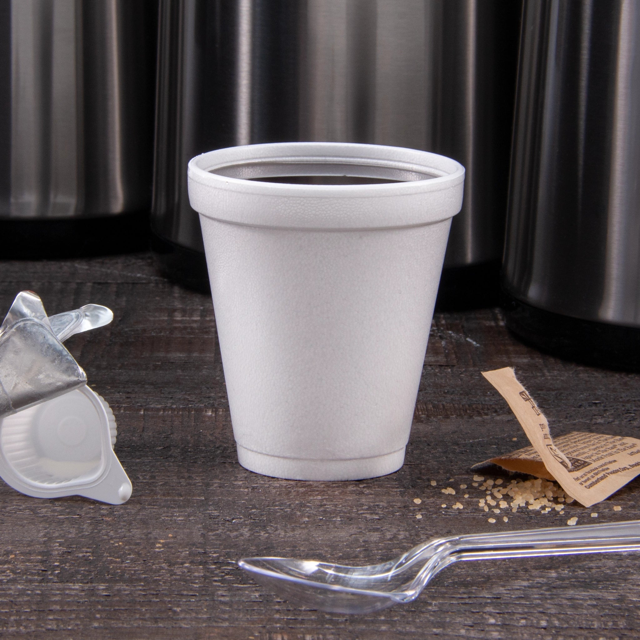 Insulated Drinking Cup Dart 8 oz. White Styrofoam Disposable, Packaging Type- Case