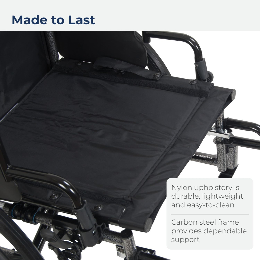 Drive Medical K3 K318DDA-ELR Wheelchair Lightweight 18  W/dda & Elevating Legrest Cruiser Iii
