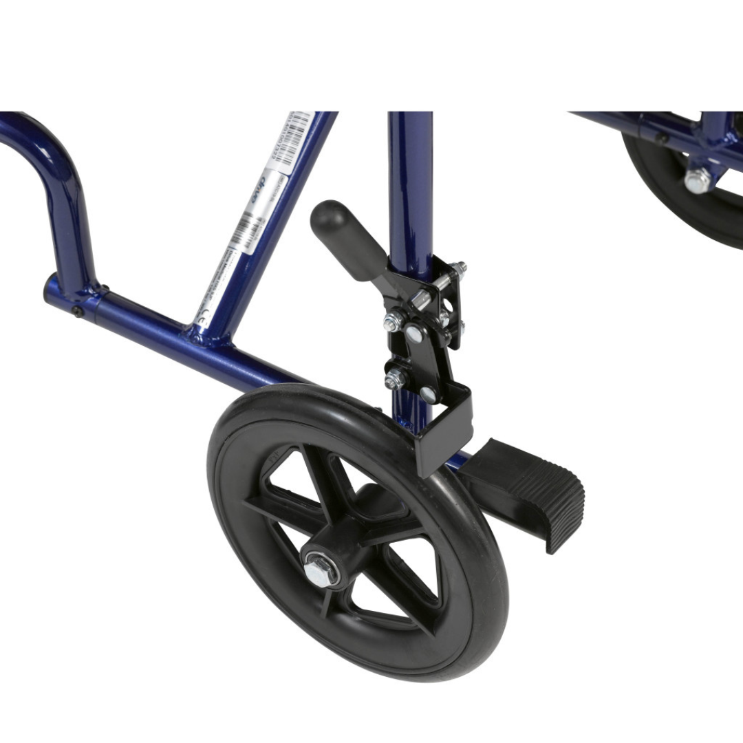 Drive ATC17-BL Medical Wheelchair Transport Lightweight Blue 17
