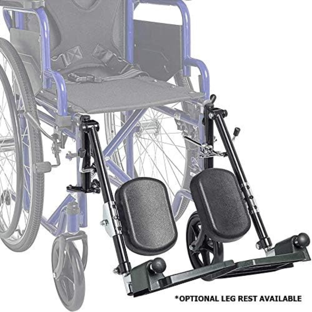 Ziggo Lightweight Wheelchair with flip-back, padded desk-length armrests, 250 lbs Weight Capacity ,ZG1600