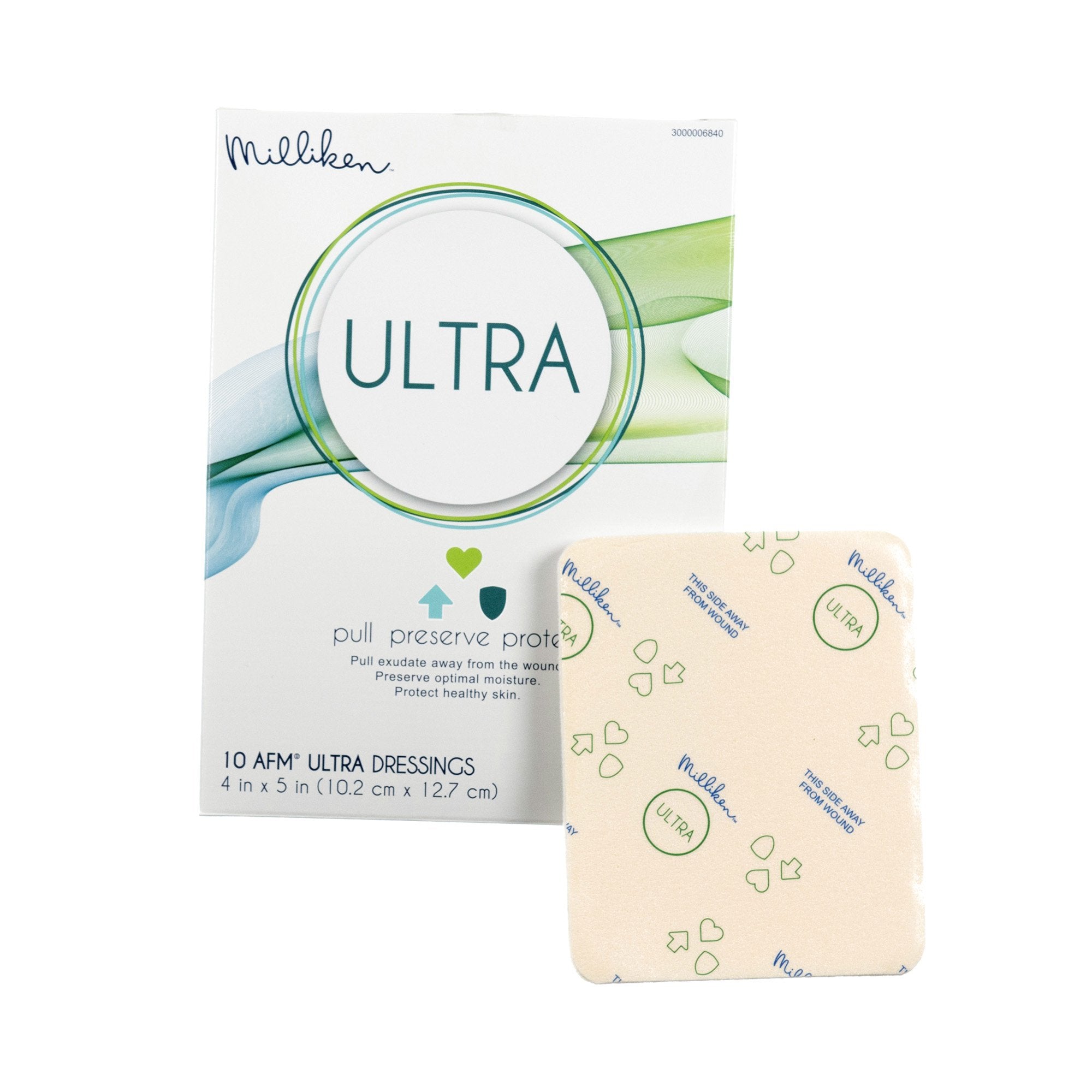 Foam Dressing ULTRA 4 X 5 Inch Without Border Film Backing Nonadhesive Rectangle Sterile