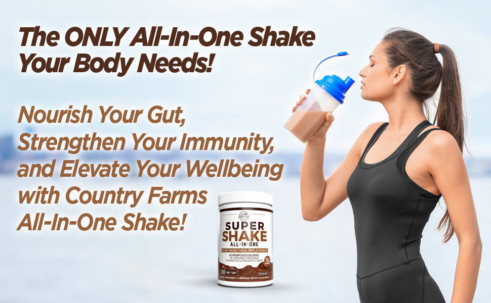 Country Farms - Super Shake Powder Chocolate - 1 Each-12.48 Oz
