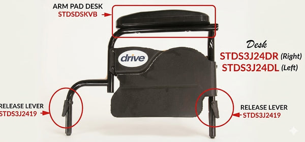 Drive Medical Universal Wc Desk Arm Pad Vinyl  1/ea