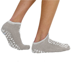 Slipper Socks Terry Treads Unisex Adult Medium Double Tread Single Patient Use Blue X-Large | Gray · Case of 48