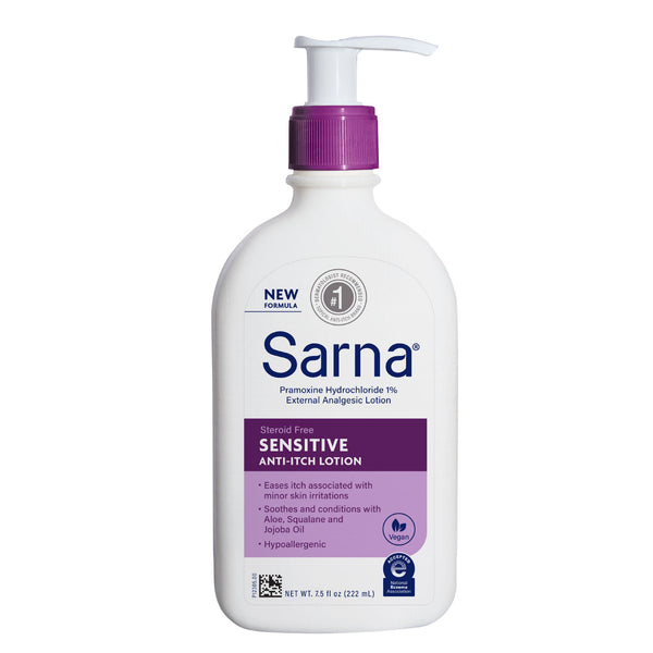 Anti-Itch Hand and Body Lotion Sarna Sensitive 7.5 oz. Pump Bottle Unscented Lotion,Packaging Type- Each Default Title