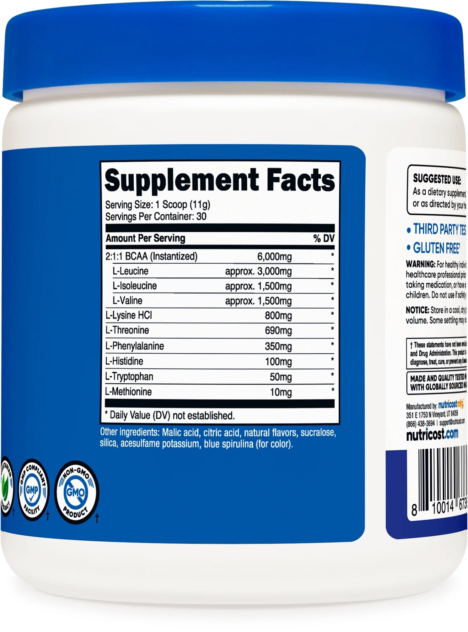 EAA Powder 30 Servings (Blue Raspberry)- Amino Acids Supplement