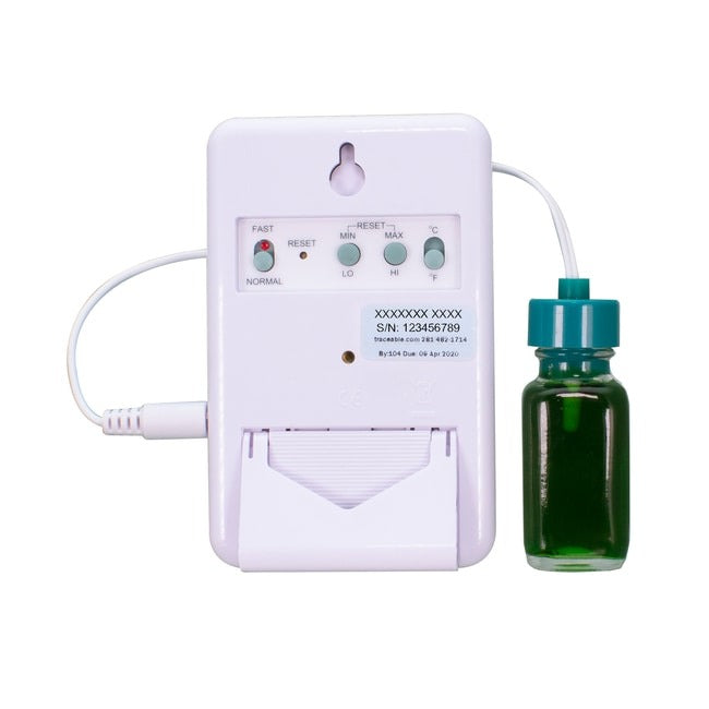 Digital Thermometer with Alarm Fisherbrand Traceable Fahrenheit / Celsius -58° to +158°F (-50° to +70°C) Short External Sensor Multiple Mounting Options Battery Operated,Packaging Type- Each