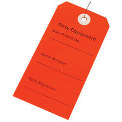 Equipment Tag, Dirty (Red), 500/CS