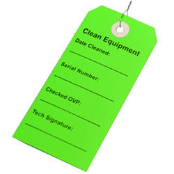 Equipment Tag, Clean (Green), 500/CS