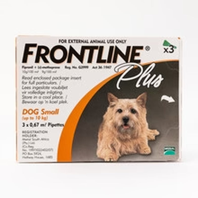 Frontline plus for Small Dogs under 22Lbs (10Kg), 3 Pack