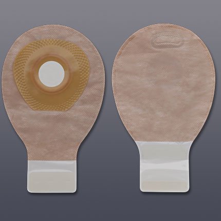 Ostomy Pouch Premier One-Piece System 7 Inch Length, Mini Flat, Pre-Cut 1 Inch Stoma Drainable