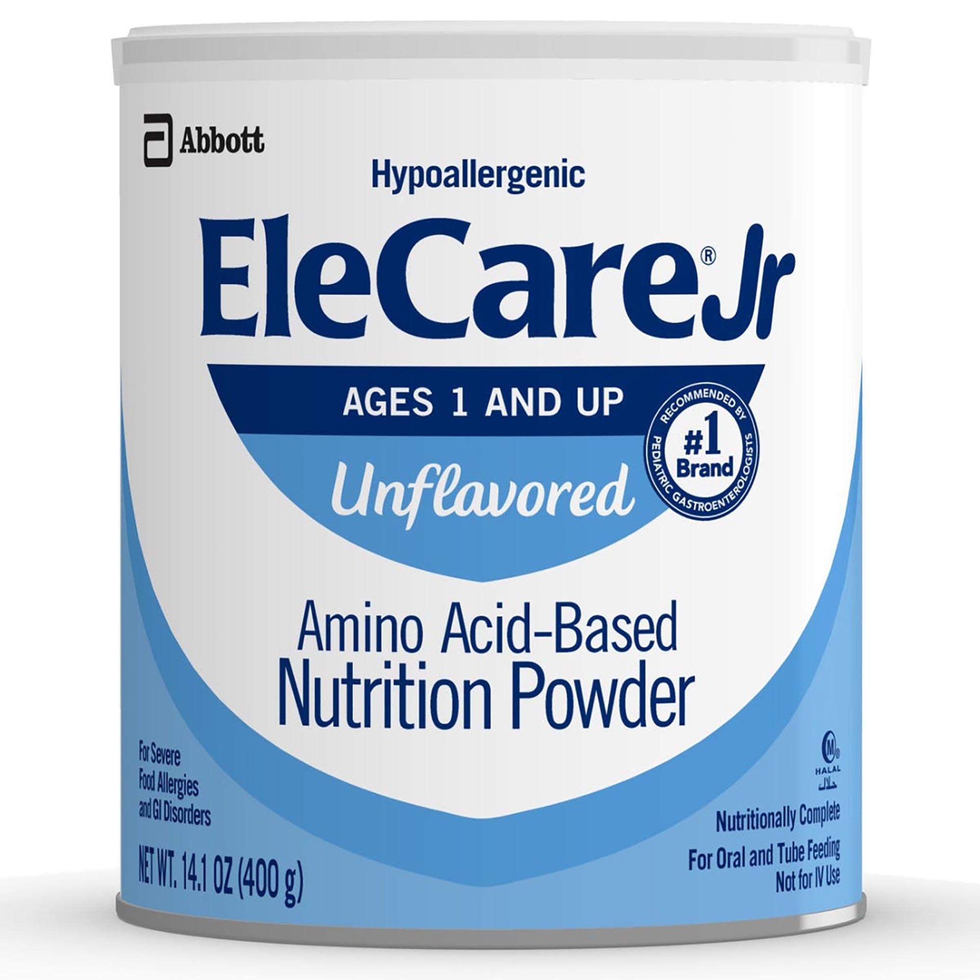 Pediatric Oral Supplement EleCare Jr Unflavored 14.1 oz. Can Powder Amino Acid Protein Maldigestion