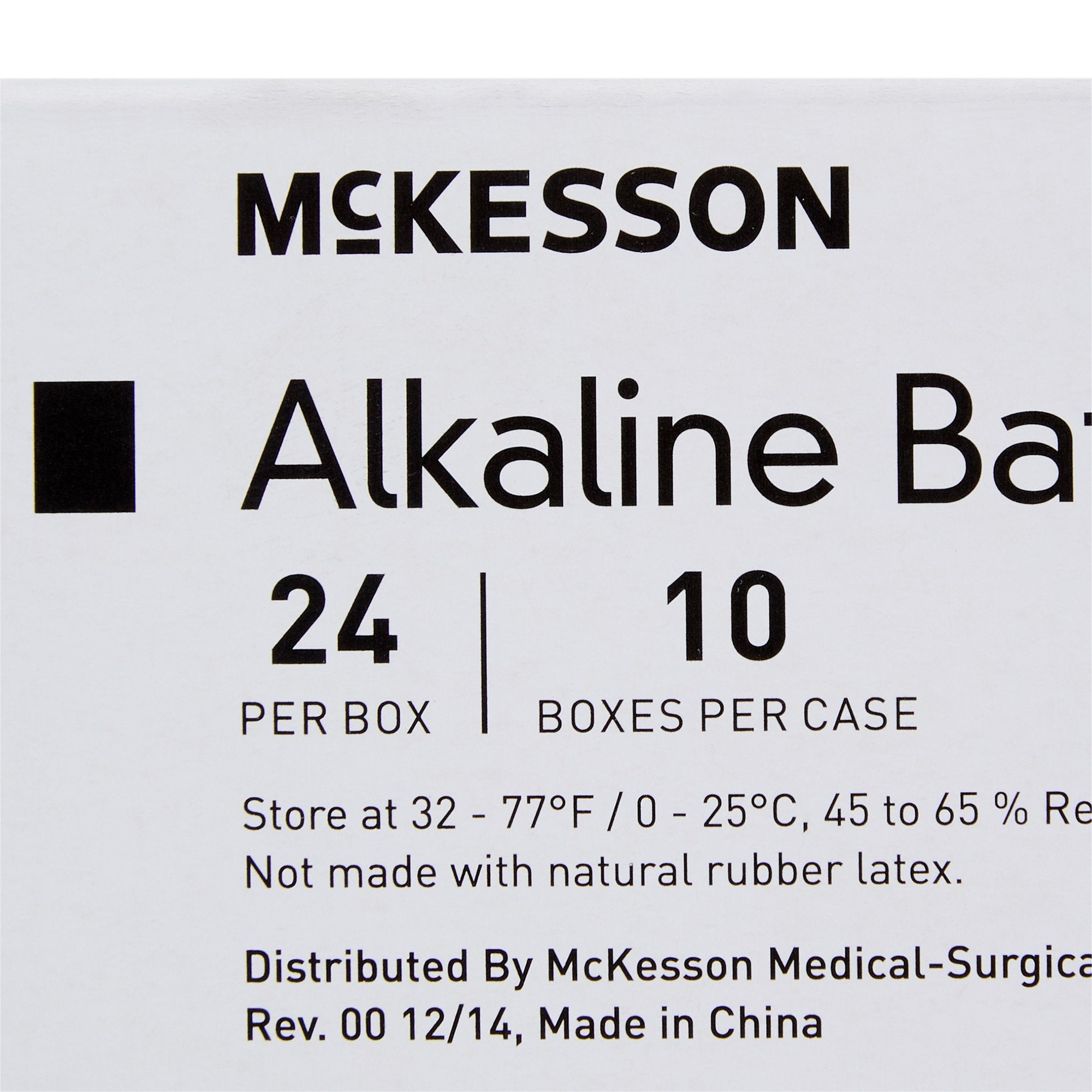 Alkaline Battery McKesson AA Cell 1.5V Disposable 24 Pack, Packaging Type- Case