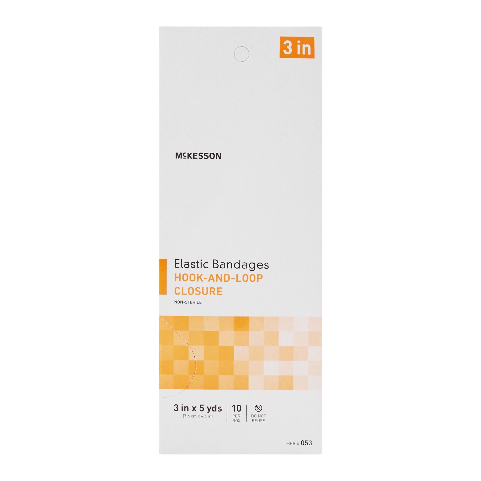 Elastic Bandage McKesson 3 Inch X 5 Yard Single Hook and Loop Closure Tan NonSterile Standard Compression,Packaging Type- Box