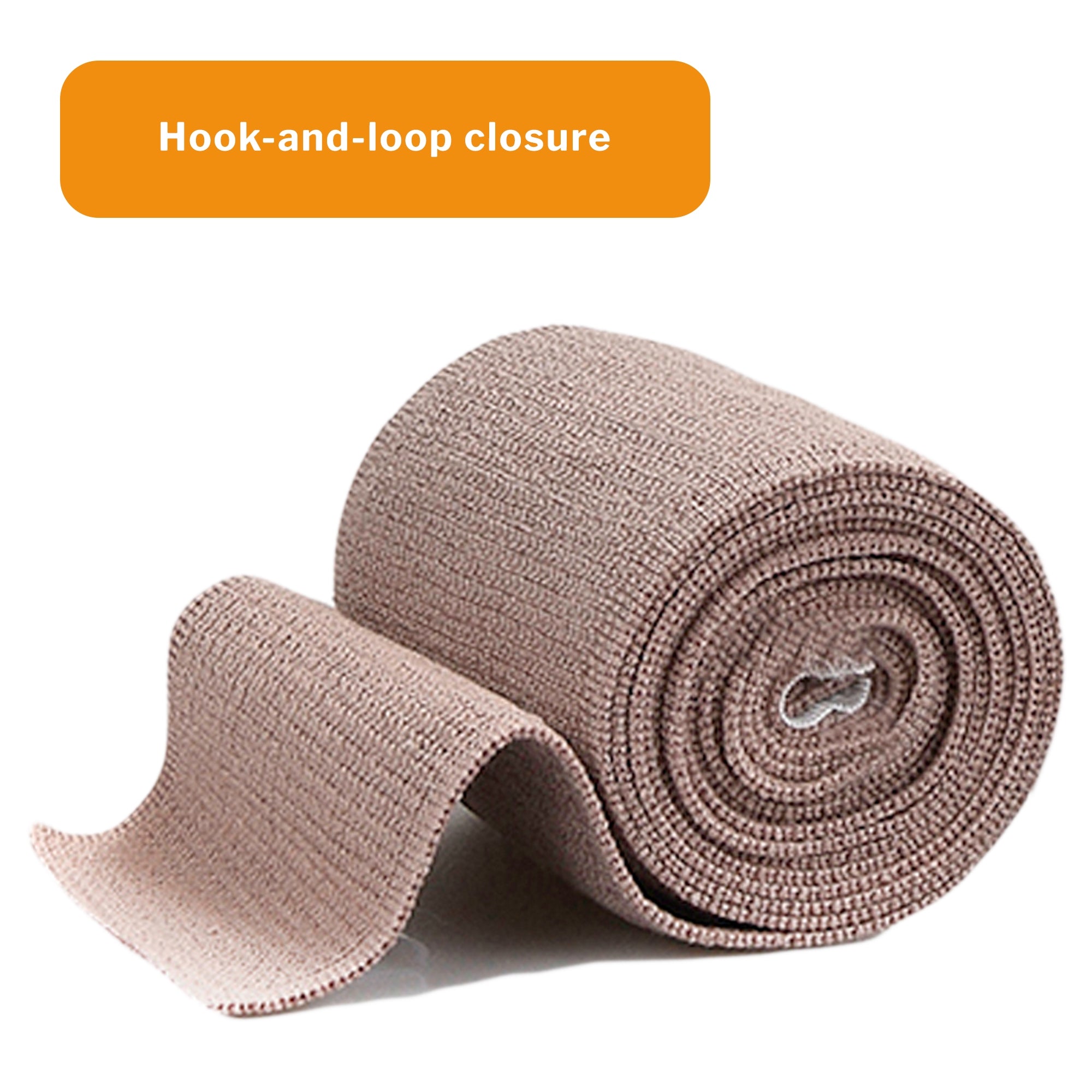 Elastic Bandage McKesson 4 Inch X 5 Yard Single Hook and Loop Closure Tan NonSterile Standard Compression, Packaging Type- Case