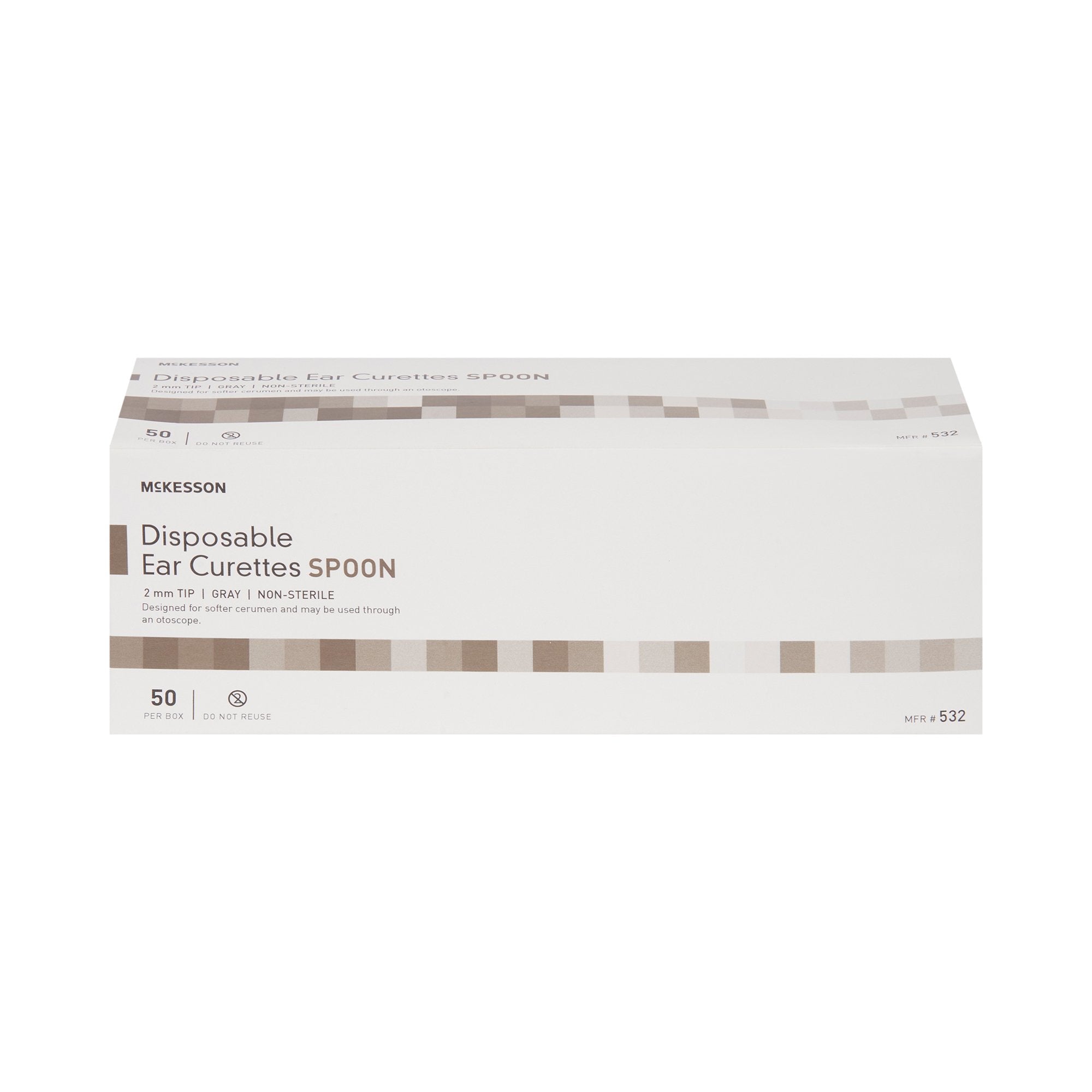Ear Curette McKesson Handle with Grooves 2 mm Tip Cup Tip, Packaging Type- Case