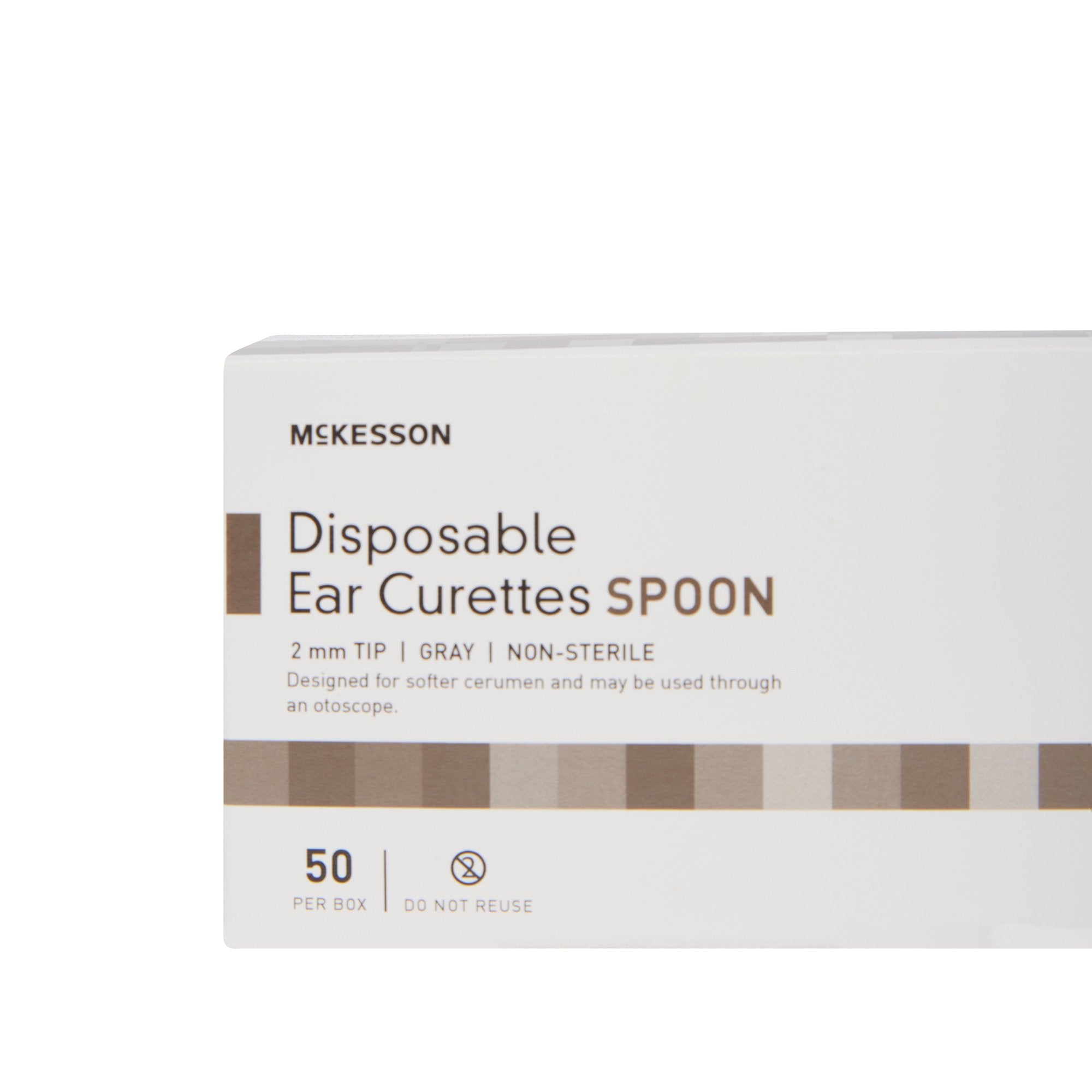 Ear Curette McKesson Handle with Grooves 2 mm Tip Cup Tip, Packaging Type- Case