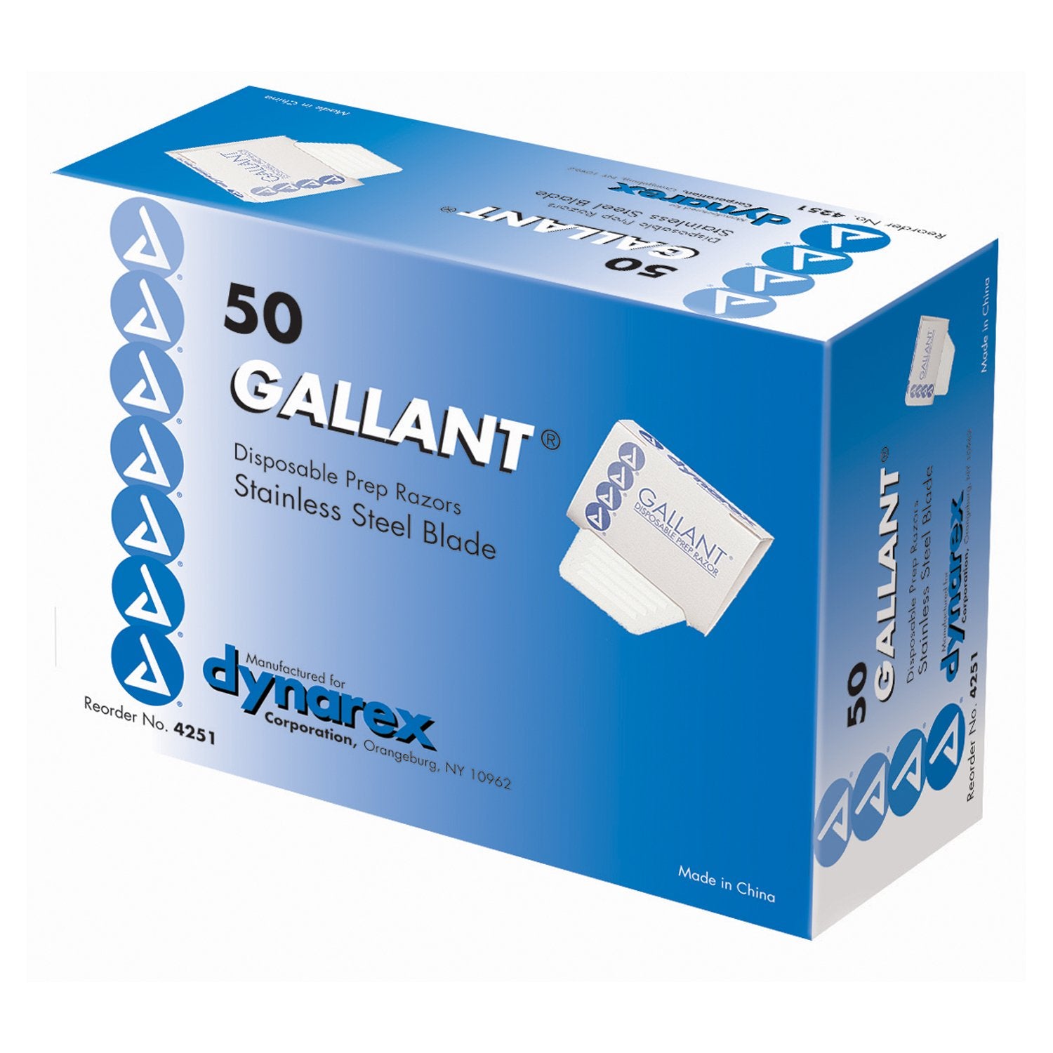 Surgical Prep Razor Gallant Single Edge Single Blade NonSterile Disposable