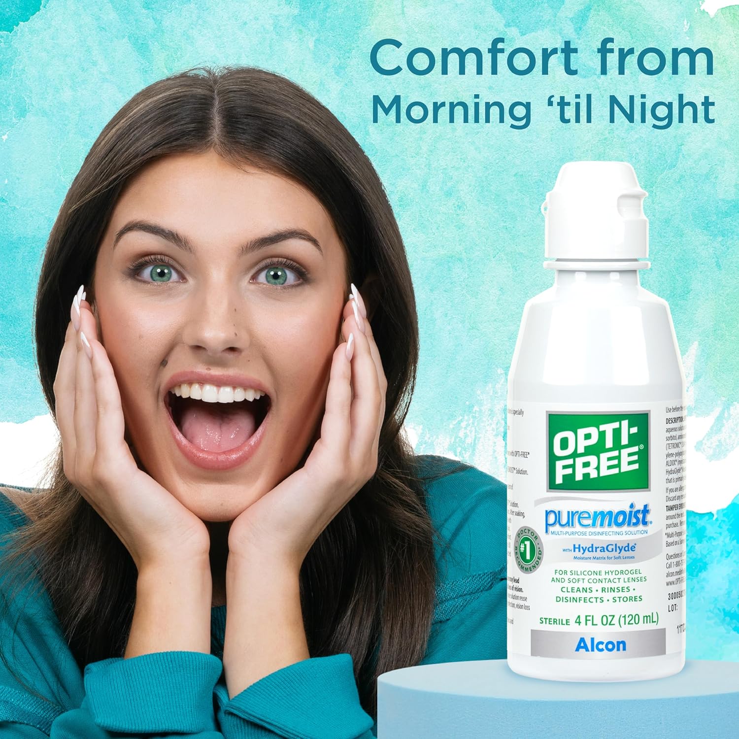Contact Lens Solution Opti-Free Pure Moist 4 oz. Solution,Packaging Type- Each