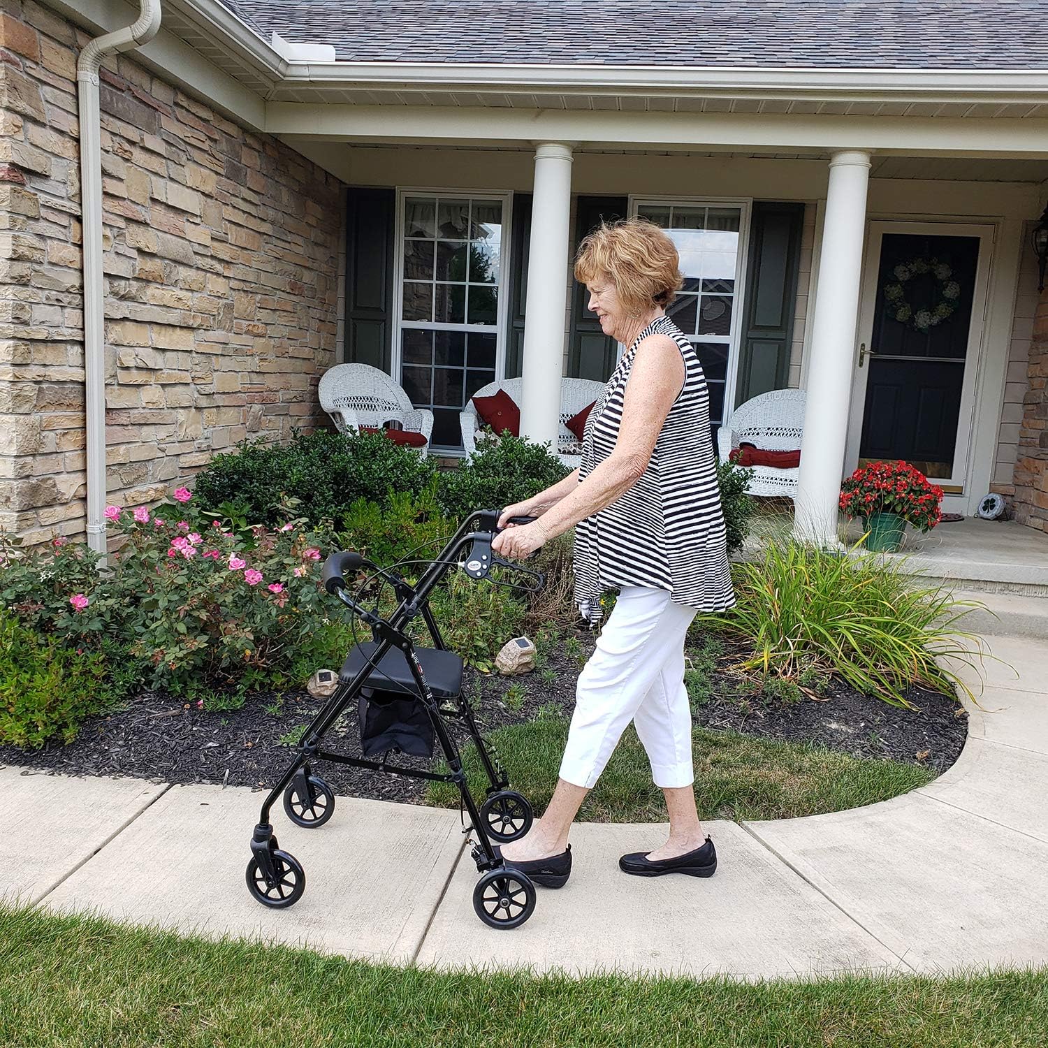 Carex Step 'N Rest Rolling Walker