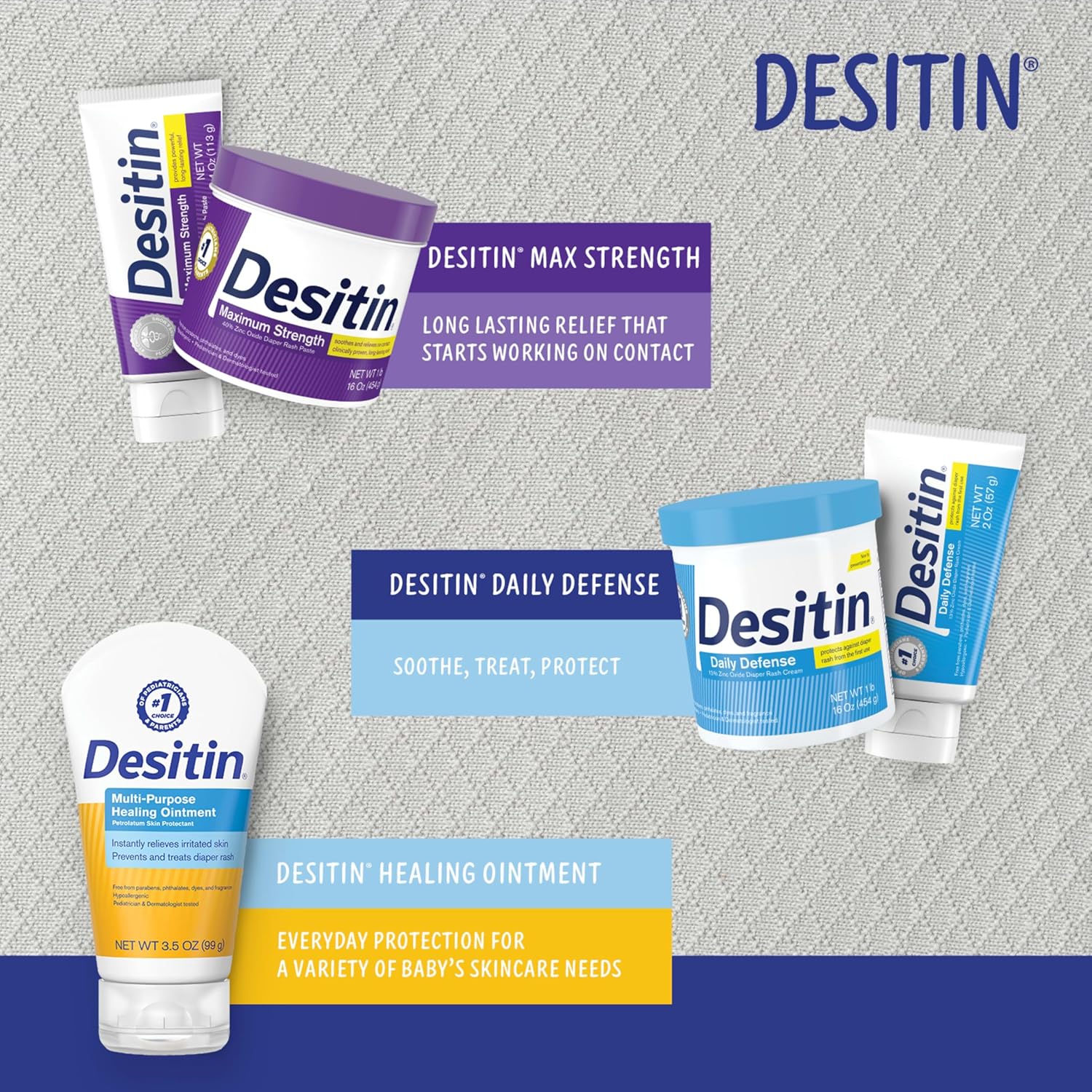 Diaper Rash Treatment Desitin Maximum Strength 4 oz. Tube Scented Paste,Packaging Type- Each